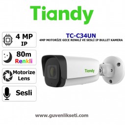 Tiandy TC-C34UN 4mp Sesli Motorize Starlight ip Bullet Kamera
